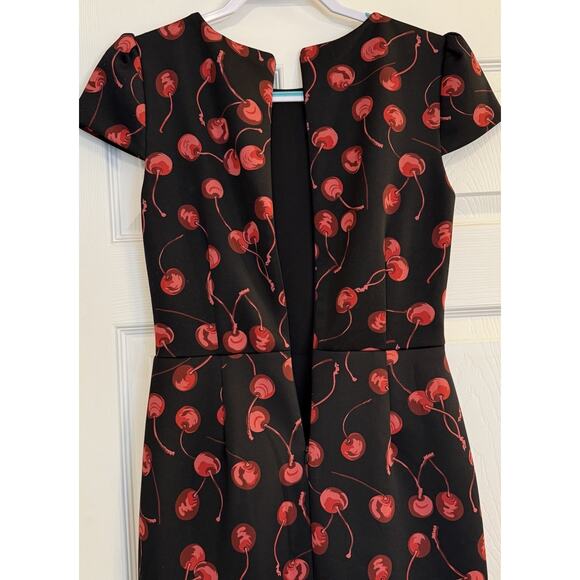 Betsey‎ Johnson Dress Sz 4 Rockabilly Pinup Retro Cherry Print Bombshell 50s 60s - Picture 6 of 15